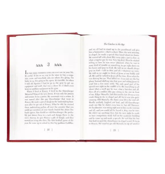 Janie and Jack Books-THE CATCHER IN THE RYE LEATHER EDITION red