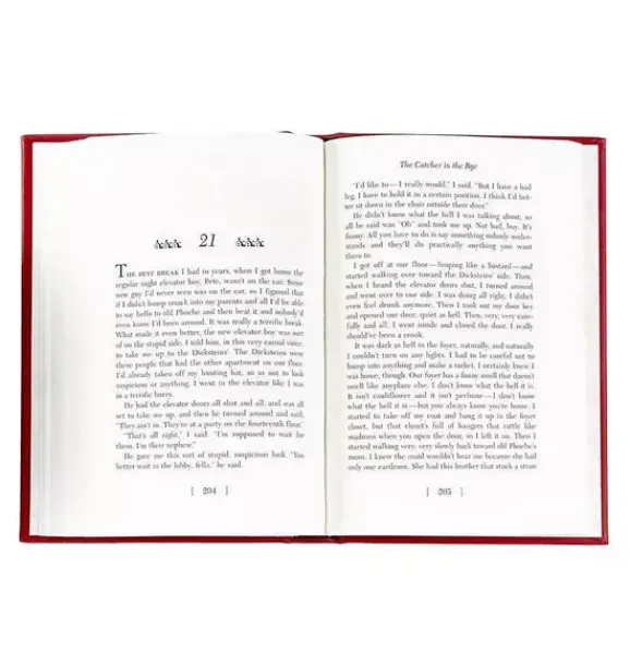 Janie and Jack Books-THE CATCHER IN THE RYE LEATHER EDITION red