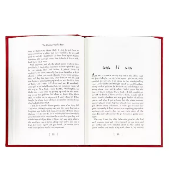 Janie and Jack Books-THE CATCHER IN THE RYE LEATHER EDITION red