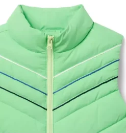 Janie and Jack Blazers & Vests|Jackets & Coats-The Chevron Quilted Vest neon green