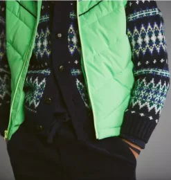 Janie and Jack Blazers & Vests|Jackets & Coats-The Chevron Quilted Vest neon green