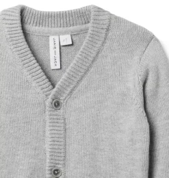 Janie and Jack Sweaters & Sweatshirts-The Classic Cardigan classic grey heather