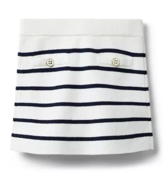 Janie and Jack Skirts & Shorts-The Classic Striped Sweater Skirt jet ivory stripe