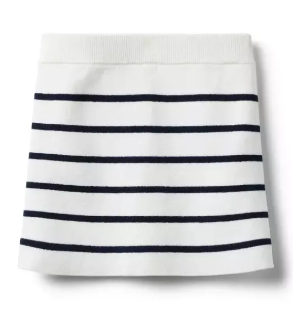 Janie and Jack Skirts & Shorts-The Classic Striped Sweater Skirt jet ivory stripe