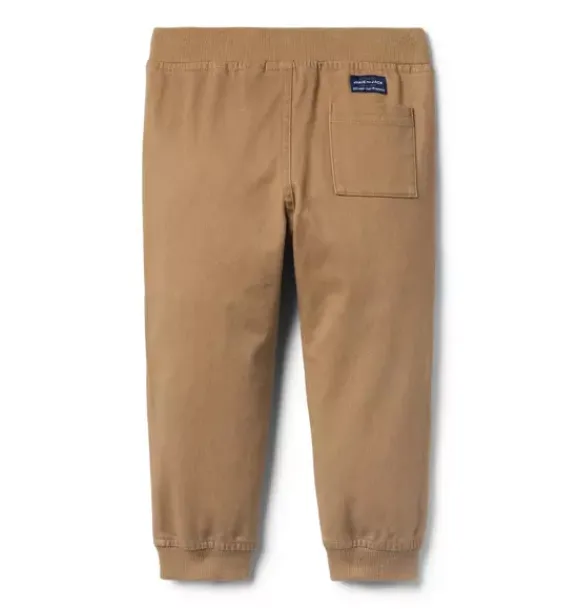 Janie and Jack Pants-The Classic Twill Jogger elm tree brown