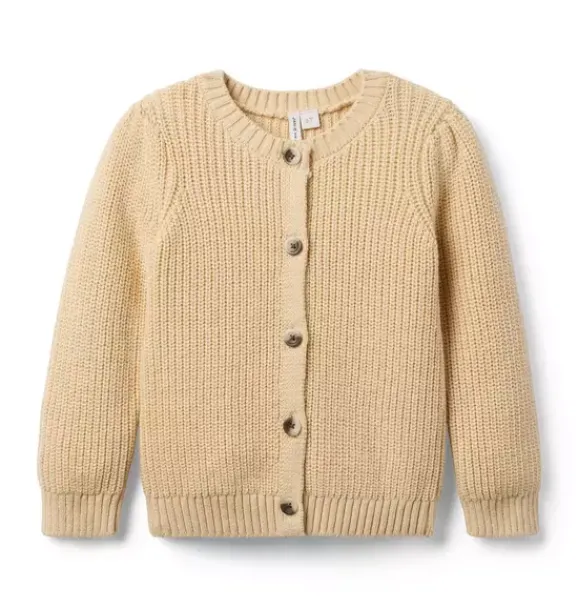 Janie and Jack Sweaters & Sweatshirts-The Close-Knit Cardigan oat biscuit