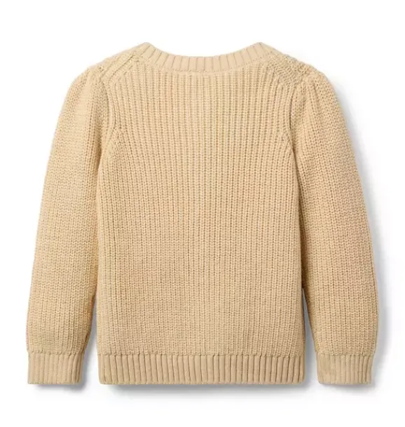 Janie and Jack Sweaters & Sweatshirts-The Close-Knit Cardigan oat biscuit