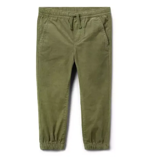 Janie and Jack Pants-The Corduroy Jogger olive green