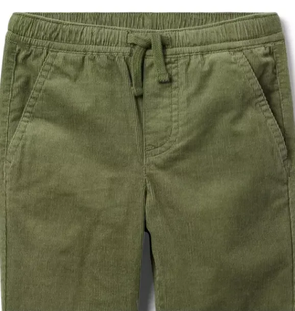 Janie and Jack Pants-The Corduroy Jogger olive green