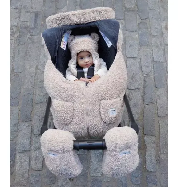 Janie and Jack Baby Accessories|Kids Accessories-The Cub Hat - Teddy oatmeal