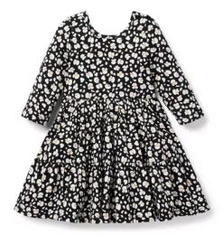 Janie and Jack Dresses-The Everyday 3/4 Sleeve Dress jj black leopard