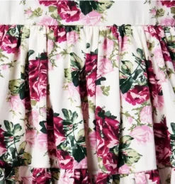 Janie and Jack Dresses-The Everyday 3/4 Sleeve Dress ivory floral