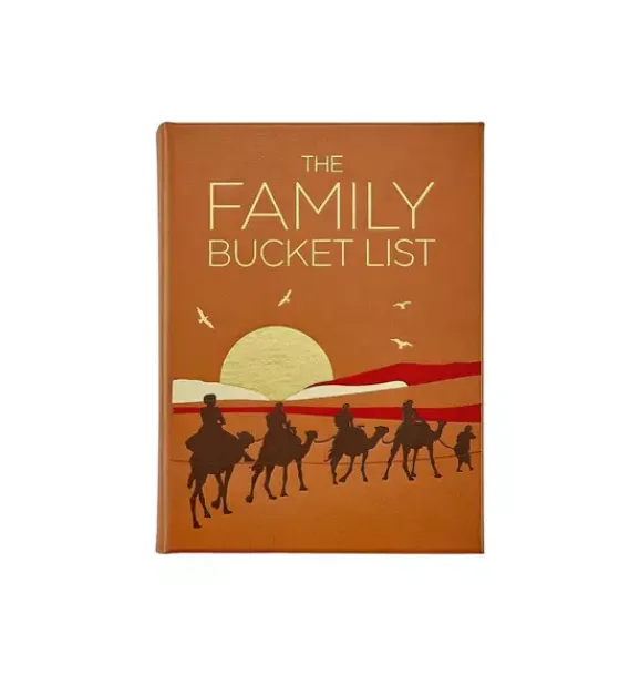 Janie and Jack Books-THE FAMILY BUCKET LIST LEATHER EDITION tan