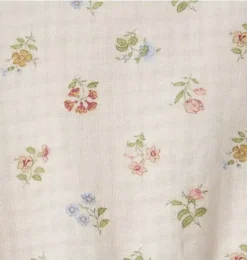 Janie and Jack Dresses-The Flower Pintuck Dress seashell ecru floral