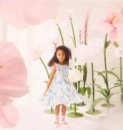 Janie and Jack Dresses-The Flower Show Dress white floral