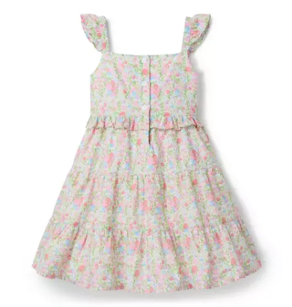 Janie and Jack Dresses-The Giselle Smocked Dress white ditsy floral