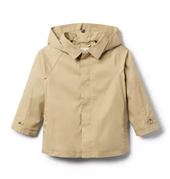 Janie and Jack Jackets & Coats-The Hooded Trench Coat khaki