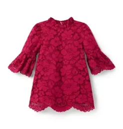 Janie and Jack Dresses-The Leading Lace Dress dark berry