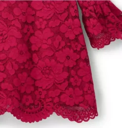 Janie and Jack Dresses-The Leading Lace Dress dark berry