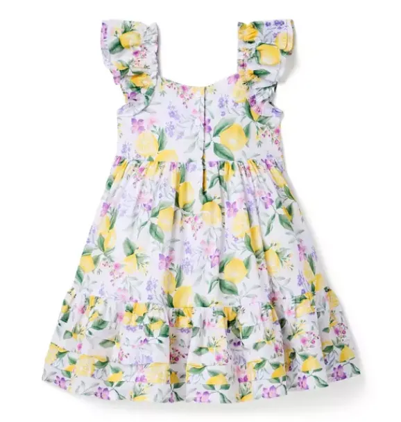 Janie and Jack Dresses-The Lemon Grove Dress white lemon floral