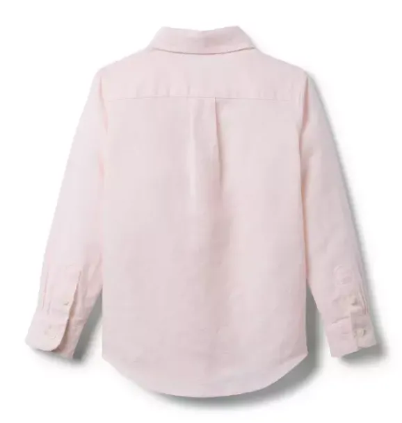 Janie and Jack Suiting|Shirts-The Linen-Cotton Shirt pale pink heather