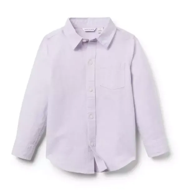 Janie and Jack Shirts-The Linen-Cotton Shirt blooming orchid heather