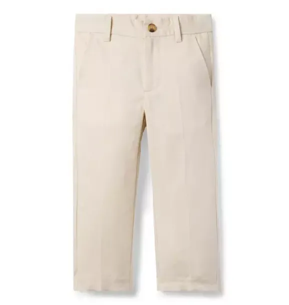 Janie and Jack Suiting|Pants-The Linen-Cotton Suit Pant light khaki