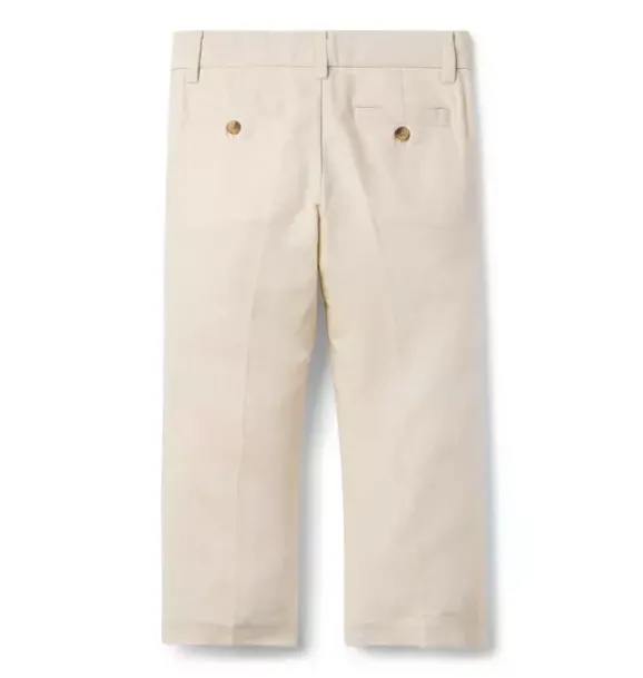 Janie and Jack Suiting|Pants-The Linen-Cotton Suit Pant light khaki