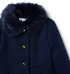 Janie and Jack Jackets & Coats-The Luxe Collar Coat dark marine