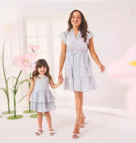 Janie and Jack Dresses-The Matching Moment Floral Dress light blue floral