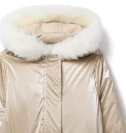 Janie and Jack Jackets & Coats-The Metallic Puffer Coat gold