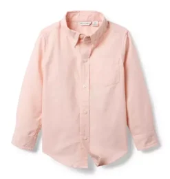 Janie and Jack Shirts-The Oxford Shirt rosy coral heather