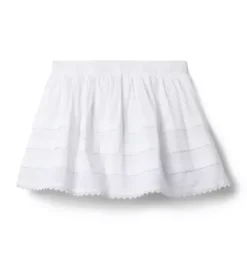 Janie and Jack Skirts & Shorts-The Pintuck Skirt white