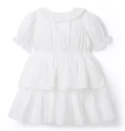 Janie and Jack Dresses-The Pintuck Tiered Dress white