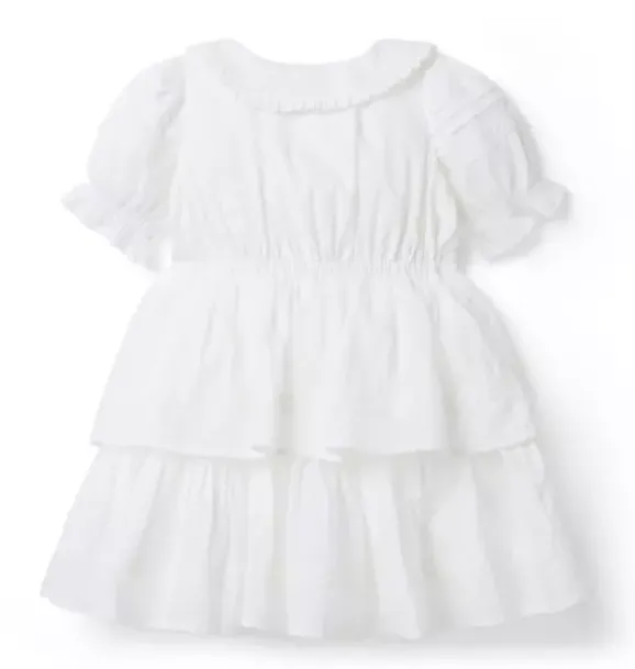Janie and Jack Dresses-The Pintuck Tiered Dress white