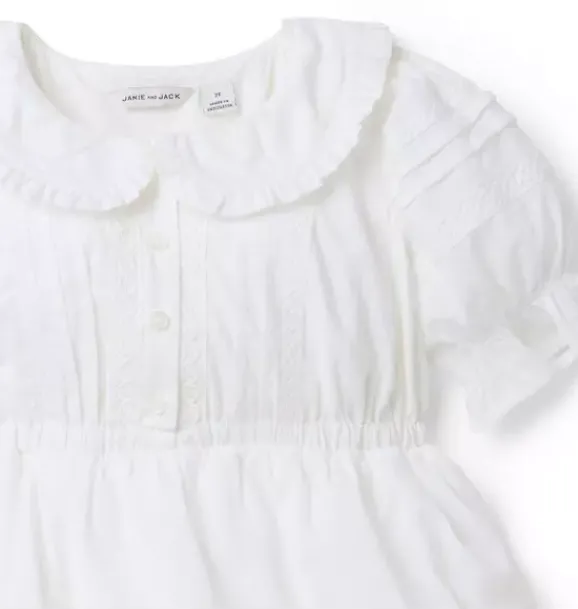 Janie and Jack Dresses-The Pintuck Tiered Dress white