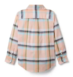 Janie and Jack Shirts-The Plaid Shirt salmon pink plaid