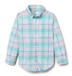 Janie and Jack Shirts-The Plaid Shirt fresh mint plaid