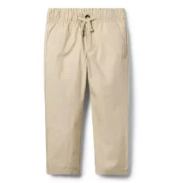 Janie and Jack Pants|Disney Mickey Mouse Safari-The Poplin Drawstring Pant classic khaki