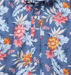 Janie and Jack Shirts|Swim Outfits-The Poplin Shirt rainy blue tropical floral