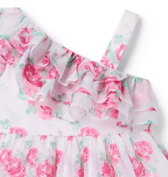 Janie and Jack Dresses-The Rose Ruffle Party Dress pale blush rose