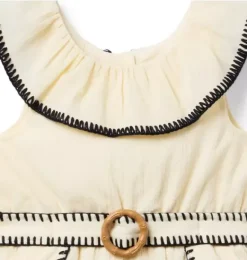 Janie and Jack Rompers & Jumpsuits-The Ruffle Explorer Romper freshwater pearl
