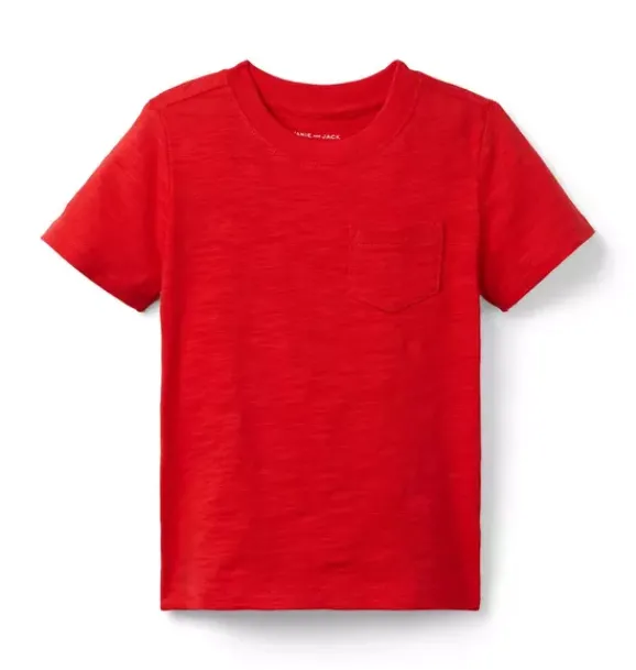 Janie and Jack Tees-The Slub Tee moto red