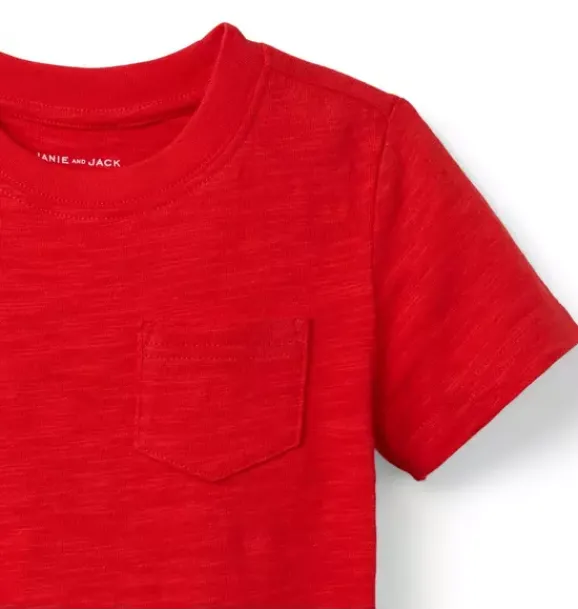 Janie and Jack Tees-The Slub Tee moto red