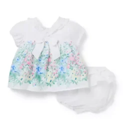 Janie and Jack Sets-The Spring Garden Matching Baby Set white floral