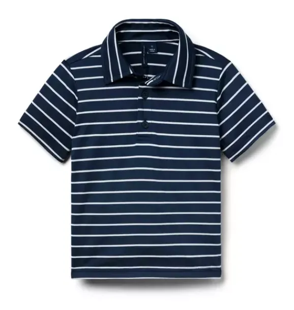 Janie and Jack Polos-The Striped Sport Polo merchant marine stripe