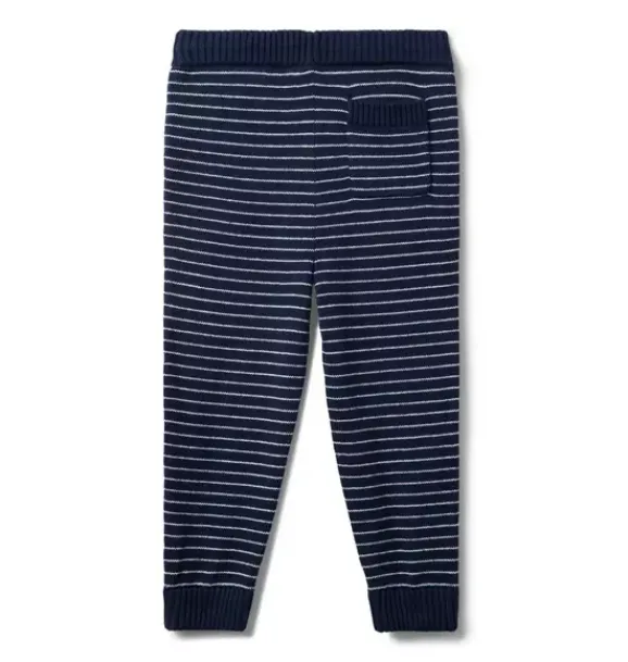 Janie and Jack Pants-The Striped Sweater Jogger merchant marine stripe