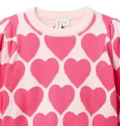 Janie and Jack Sweaters & Sweatshirts-The Sweetheart Sweater pink pearl heart