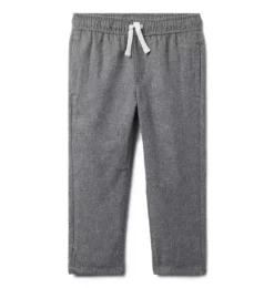 Janie and Jack Pants-The Tapered Jogger grey heather herringbone