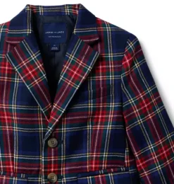 Janie and Jack Blazers & Vests|Jackets & Coats-The Tartan Blazer dark marine tartan